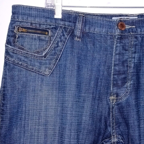 ANTIK DENIM Button-fly, Flare Leg Blue Jeans, 38W/32L - Picture 5 of 11
